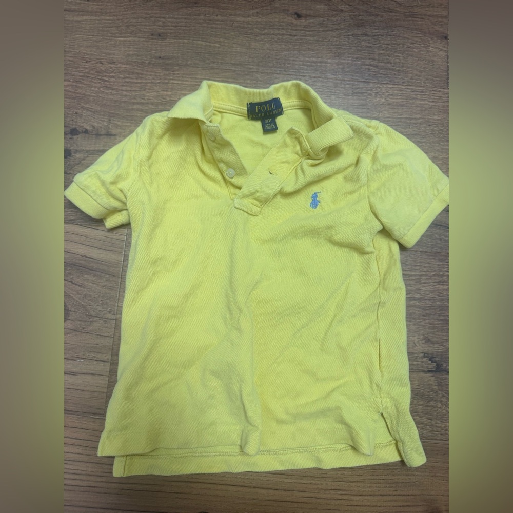 Boys Polo Ralph Lauren Yellow Logo Tee